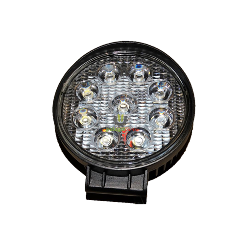 Lampa robocza LED, 27W, 10-30V, 9 EPISTAR LEDx3W, FLOOD, Okrągła
